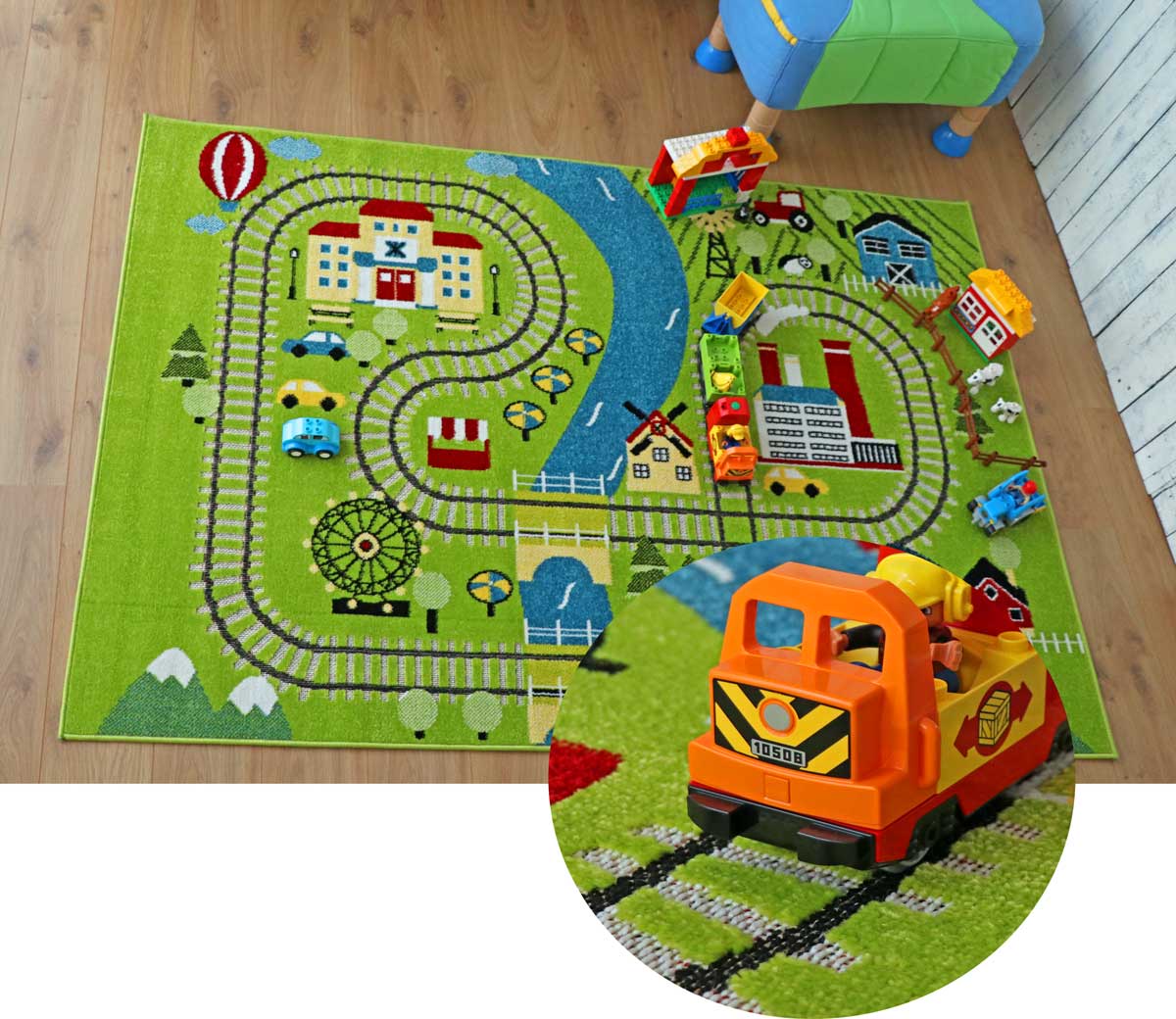 Kinderteppich Eisenbahn "Speedy"