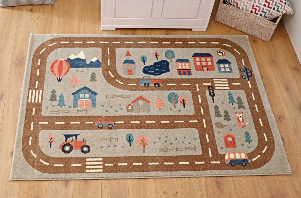Viele Themenwelten auf dem Kinderteppich