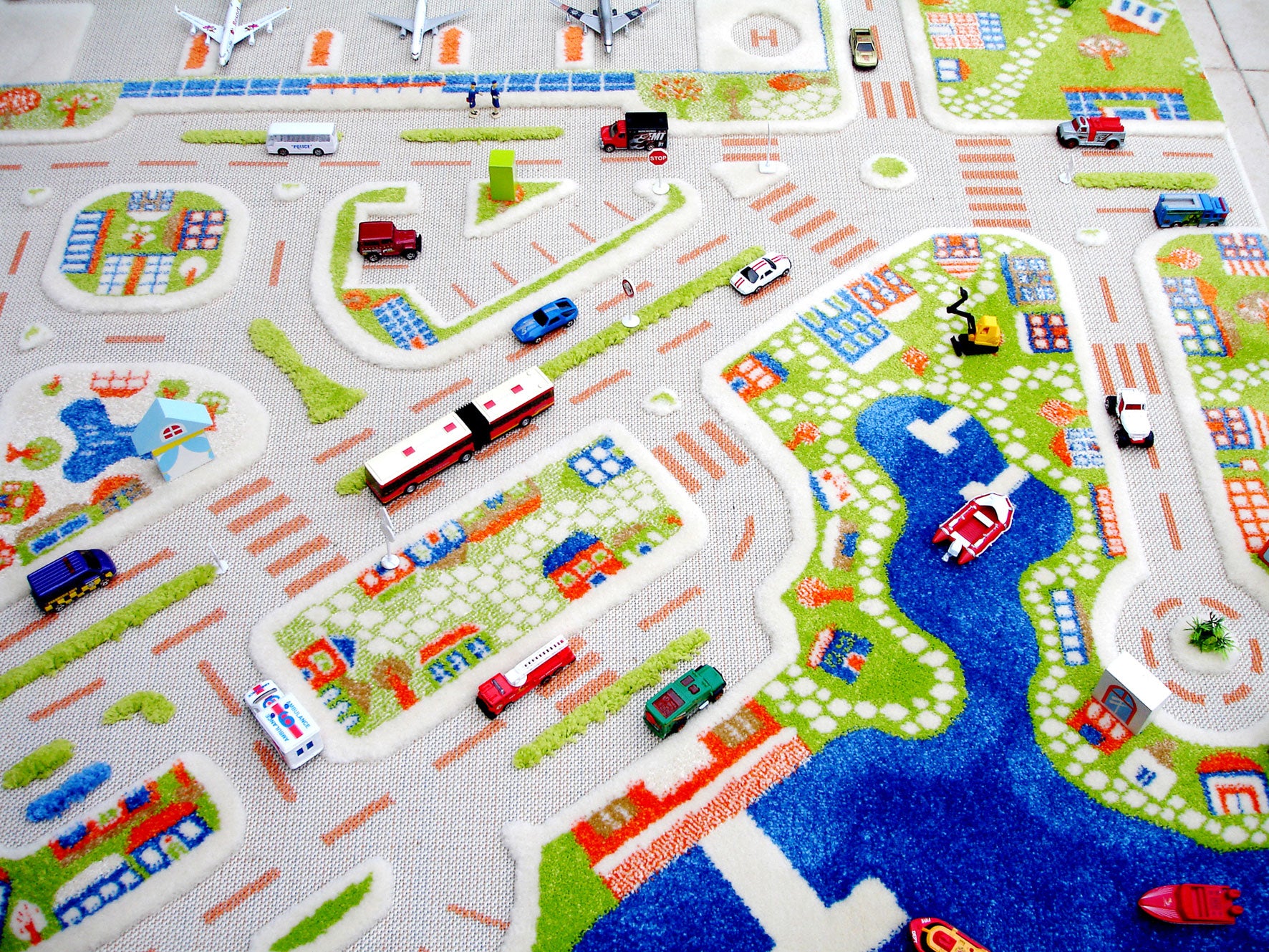kyaoayo Autoteppich Kinder, Kinder Teppich Spielmatte City Life
